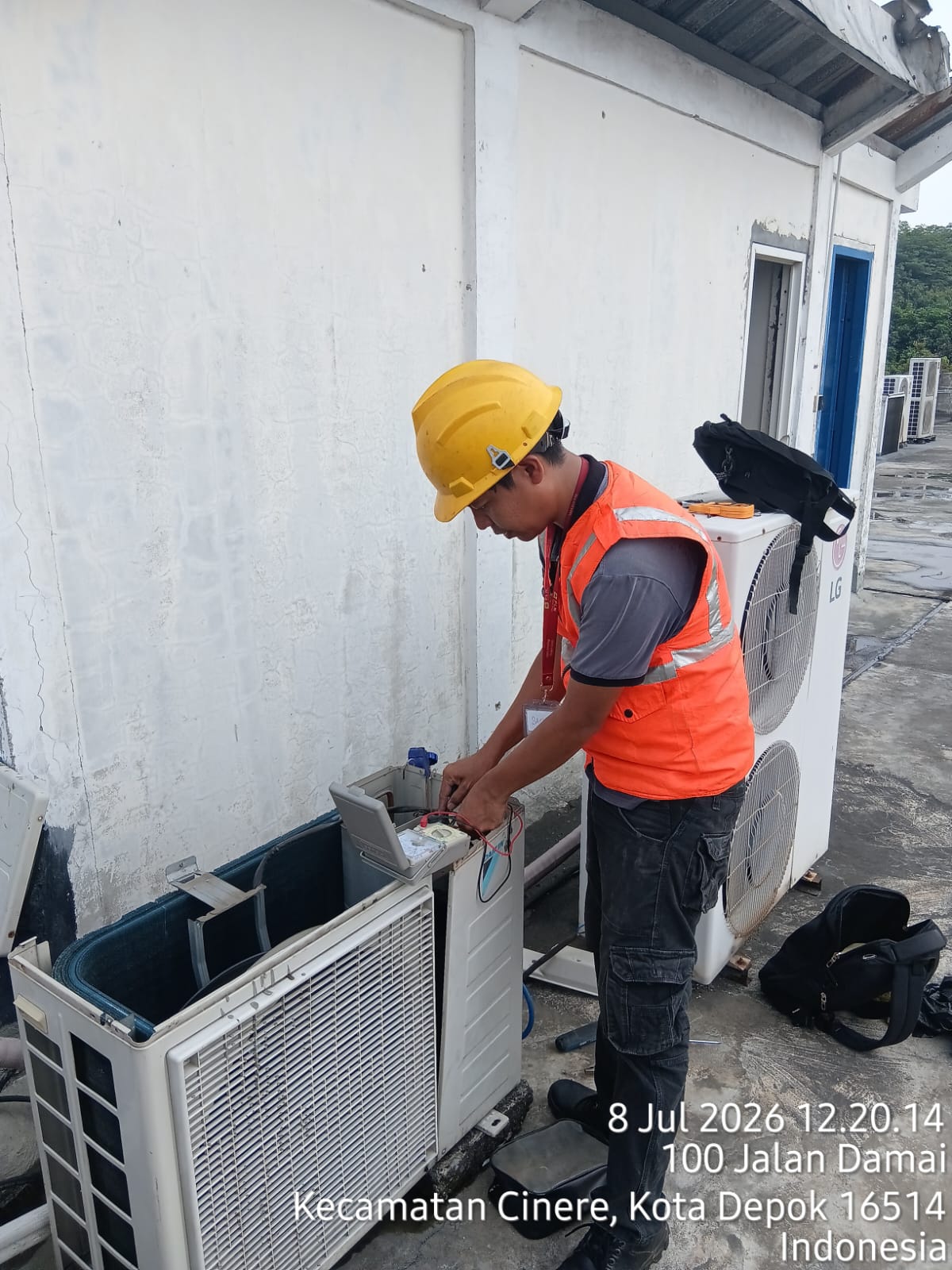 Inspeksi Kelistrikan Fan Outdoor HVAC